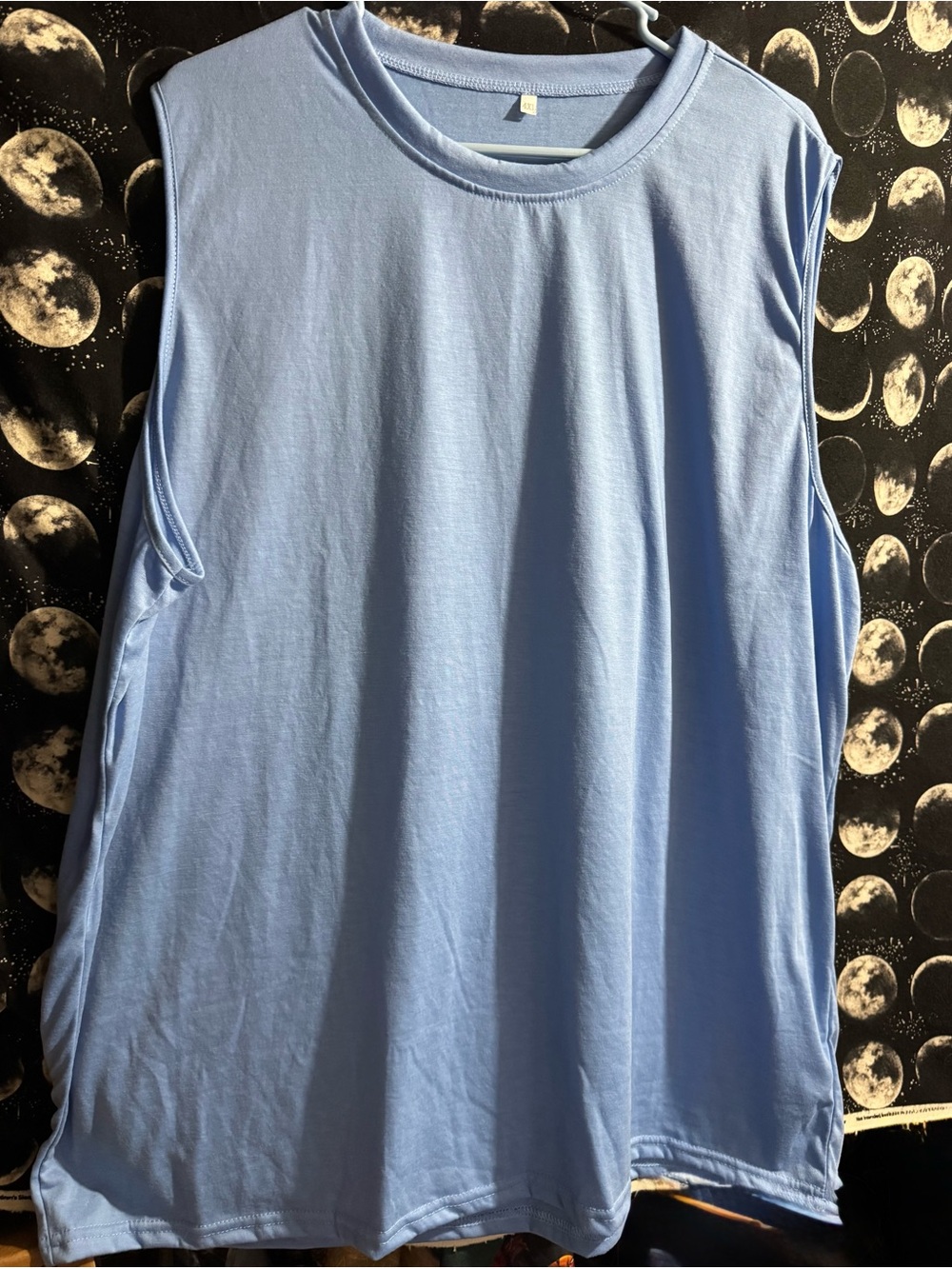 Light Blue Men's Sleeveless Tank Top 4XL